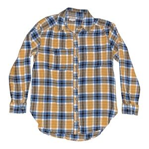 Anthropologie Pilcro The Hadley Relaxed Plaid Button Down